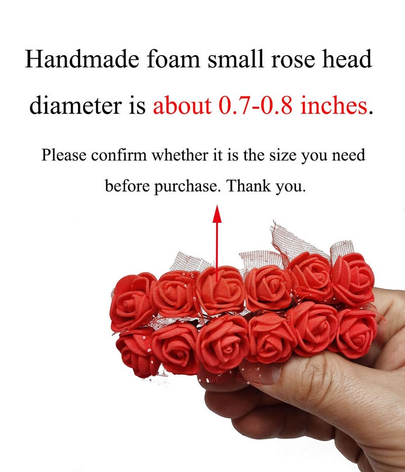 Artfen Mini Fake Rose Flower Heads 144pcs Mini Artificial Foam Roses DIY Wedding Flowers Accessories Make Bridal Hair Clips Headbands Dress (Bottom add Gauze) Black - Image 4